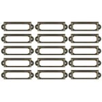 Lot de 50 porte - �tiquettes en m�tal pour meubles, tiroirs, armoires, �tiquettes pour bureau, biblioth�que, ...