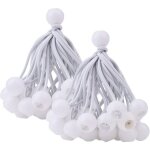 Lot de 50 tendeurs �lastiques (blancs), pour b�che de gazebo, camping, tente, auvent, harnais d'extension, ...