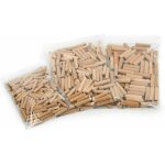Lot de 500 cheville bois assorties 6mm 8mm 10mm - goujon bois de htre massif - convient pour le gabarit ...