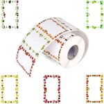 Lot de 500 �tiquettes autocollantes fruits 50 x 30 mm ? confiture et cong�lateur ? 5 motifs d�coratifs ...
