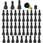 Lot de 52 tiges de valve de pneu tr412, tr413, tr414 en caoutchouc noir � clipser pour le remplacement ...