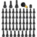 Lot de 52 tiges de valve de pneu tr412, tr413, tr414 en caoutchouc noir  clipser pour le remplacement ...