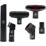 Lot de 6 accessoires pour aspirateurs de 32 mm et 35 mm pour karcher, rowenta, hoover, xoiture, bosch, ...