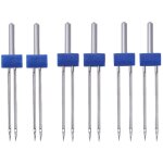 Lot de 6 aiguilles jumel�es pour machine � coudre, double stretch, machine � coudre