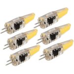 Lot de 6 ampoules led g4 cob 6w 500lm en gel de silice, lampes �conomie d'�nergie pour plafonnier, lampe ...