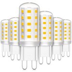 Lot de 6 ampoules led g9, 3w equivalent 30w halog�ne lampe, blanc chaud sans scintillement pour chambre ...