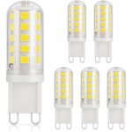Lot de 6 ampoule led g9 3w, 350lm, quivalen 40w halogne, blanc froid 6000k, 220 - 240v, cri 82, non ...