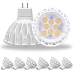 Lot de 6 ampoules led mr16, ampoules de paysage �quivalentes � 50 w, 4000k blanc neutre 5 w gu5. 3 mr16 ...