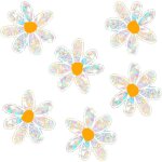 Lot de 6 autocollants attrape - soleil marguerites pour emp�cher les oiseaux de frapper - film �lectrostatique ...