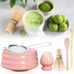 Lot de 6 balais � matcha, fouet � matcha, bol, cuill�re, passoire et porte - fouet, ensemble � th� matcha ...
