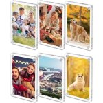 Lot de 6 cadres photo magn�tiques pour r�frig�rateur, aimants pour cadres photo en acrylique 6 x 9 cm, ...