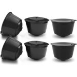 Lot de 6 capsules de caf� rechargeables, filtre � caf� r�utilisable avec cuill�re � caf� et brosse (6 ...