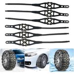 Lot de 6 cha�nes � neige antid�rapantes universelles pour pneus de voiture, cha�ne antid�rapante pour ...