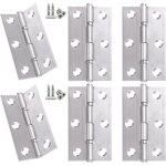 Lot de 6 charnières de porte d'armoire en acier inoxydable avec 60 vis pour quincaillerie de meubles, ... Lot de 6 charnières de porte d'armoire en acier inoxydable avec 60 vis pour quincaillerie de meubles, ...