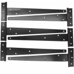 Lot de 6 charni�res en t r�sistantes pour abri de jardin, portail en bois, charni�res de portail de grange ...