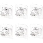 Lot de 6 crochets support de tringle � rideau auto - adh�sif support tringle rideaux sans percage tringle ...