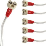 Lot de 6 douilles de lampe mr16, adaptateur de connecteur 16 cm pour ampoule halog�ne cfl en c�ramique ...