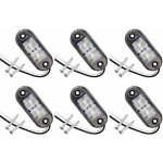 Lot de 6 feux de position lat�raux � led pour voiture, remorque, camping - car, caravane, v�lo, moteur ...