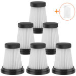 Lot de 6 filtres hepa de rechange pour aspirateur sans fil pour moosoo k12 k12 pro k13, pour genius invictus ...