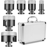 Lot de 6 forets diamant�s pour carrelage m14 x 10 mm couronne de forage 20 - 68 mm pour meuleuse d'angle ...
