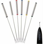 Lot de 6 fourchettes à fondue, brochettes en acier inoxydable pour fromage viande chocolat dessert - ... Lot de 6 fourchettes à fondue, brochettes en acier inoxydable pour fromage viande chocolat dessert - ...