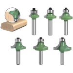 Lot de 6 fraise d�fonceuse � bois 8 mm, fraise quart de rond avec tige 8 mm, fraises pour d�fonceuse ...