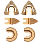 Lot de 6 lames de scie oscillantes en carbure de diamant - en demi - cercle triangulaire - universelles ...