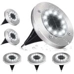 Jamais utilis]lot de 6 lampes solaires d'extrieur  12 led, 6000 k, blanc froid, tanche ip65, spot ...