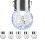 Lot de 6 lampes solaires � suspendre pour ext�rieur, lanterne solaire �tanche avec poign�e et clip, boules ...