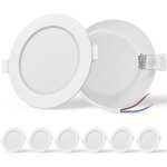 Lot de 6 led spot encastrable, extra plat, haute luminosit, 9w equivalent 72w incandescence, blanc chaud ...
