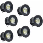 Lot de 6 mini spots encastrables au plafond led noirs mini spot led pour plafonnier d'armoire, 3 w, blanc ... Lot de 6 mini spots encastrables au plafond led noirs mini spot led pour plafonnier d'armoire, 3 w, blanc ...