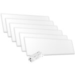 Lot de 6 panneaux led 120x30 30w dali 120lm / w ip44 28mm avec transfo v3 - 120 deg - blanc chaud - 3000k ...