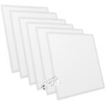 Lot de 6 panneaux led 60x60 30w dali 120lm / w ip44 28mm avec transfo v3 - 120 deg - blanc neutre - 4000k ...