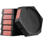 Lot de 6 patins pour cric de caravane camping - car en caoutchouc, stabilisateur de cric fixe de maniere ...