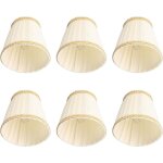 Lot 6 petits abat - jours ferme � clipser pour lustre ampoules bougie