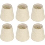 Lot de 6 petits abat - jours, abat - jour tonneau en toile de jute, ampoule � clipser, suspension nordique ...