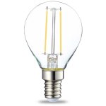 Lot de 6 petites ampoules led rondes p45 culot edison � vis e14 2 w (�quivalent 25 w) filament transparent ...
