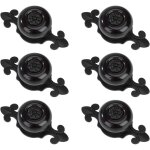 Lot de 6 pi�ces noir boutons de porte rond boutons de tiroir vintage poign�es de tiroir avec vis pour ...