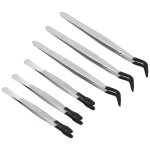 Lot de 6 pinces � �piler � pointe en caoutchouc, pvc, silicone, pr�cision, laboratoire, industrie, loisirs ...