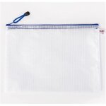 Lot de 6 pochettes de classement en plastique � fermeture �clair a5 pour documents, pochette portefeuille, ...