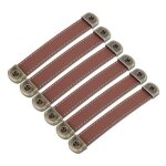 Lot de 6 poignées en cuir, poignées d'armoire en cuir vintage - poignées de meubles, poignées de cuisine ... Lot de 6 poignées en cuir, poignées d'armoire en cuir vintage - poignées de meubles, poignées de cuisine ...