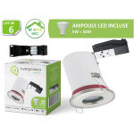 Lampesecoenergie ? lot de 6 spots encastrables �tanches ip65 en inox 87mm ? douille gu10 ? ampoule led ...