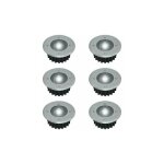 Lot de 6 spots led solaires encastrables au sol - diamtre : 85 mm - ronds - extrieur rsistant au pitement ...