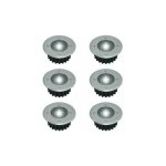 Lot de 6 spots led solaires encastrables au sol - ronds - diam�tre : 85 mm - ext�rieur r�sistant au pi�tement ...