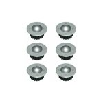 Lot de 6 spots led solaires encastrables au sol - ronds - diamtre : 85 mm - extrieur rsistant au pitement ...