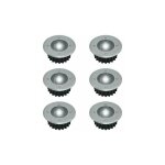 Lot de 6 spots led solaires encastrables au sol - ronds - diamtre : 85 mm - extrieur rsistant au pitement ...
