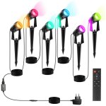 Lot de 6 spots piquets extérieurs, projecteur de jardin à led avec prise étanche ip65 cob rgb - einfeben ... Lot de 6 spots piquets extérieurs, projecteur de jardin à led avec prise étanche ip65 cob rgb - einfeben ...