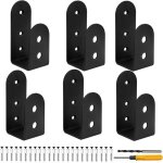 Lot de 6 supports de barricade pour porte, barre en forme de u, pour maison, garage, grange, abri de ...