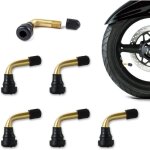Lot de 6 valves tubeless pour moto - angle de 90  - valve de pneu pvr70 - en laiton - pour motos, voitures, ...