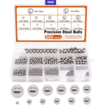 Lot de 600 billes de pr�cision en acier inoxydable de 12 tailles 1 � 8 mm pour roulement de v�lo assortiment ...